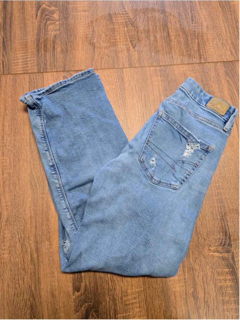 Women's American Eagle Curvy Straight Leg Jeans Size 4 Blue